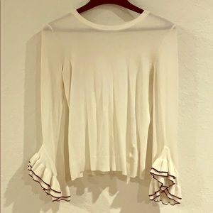 Milly Sweater with Beautiful Flutter Sleeves Sz S